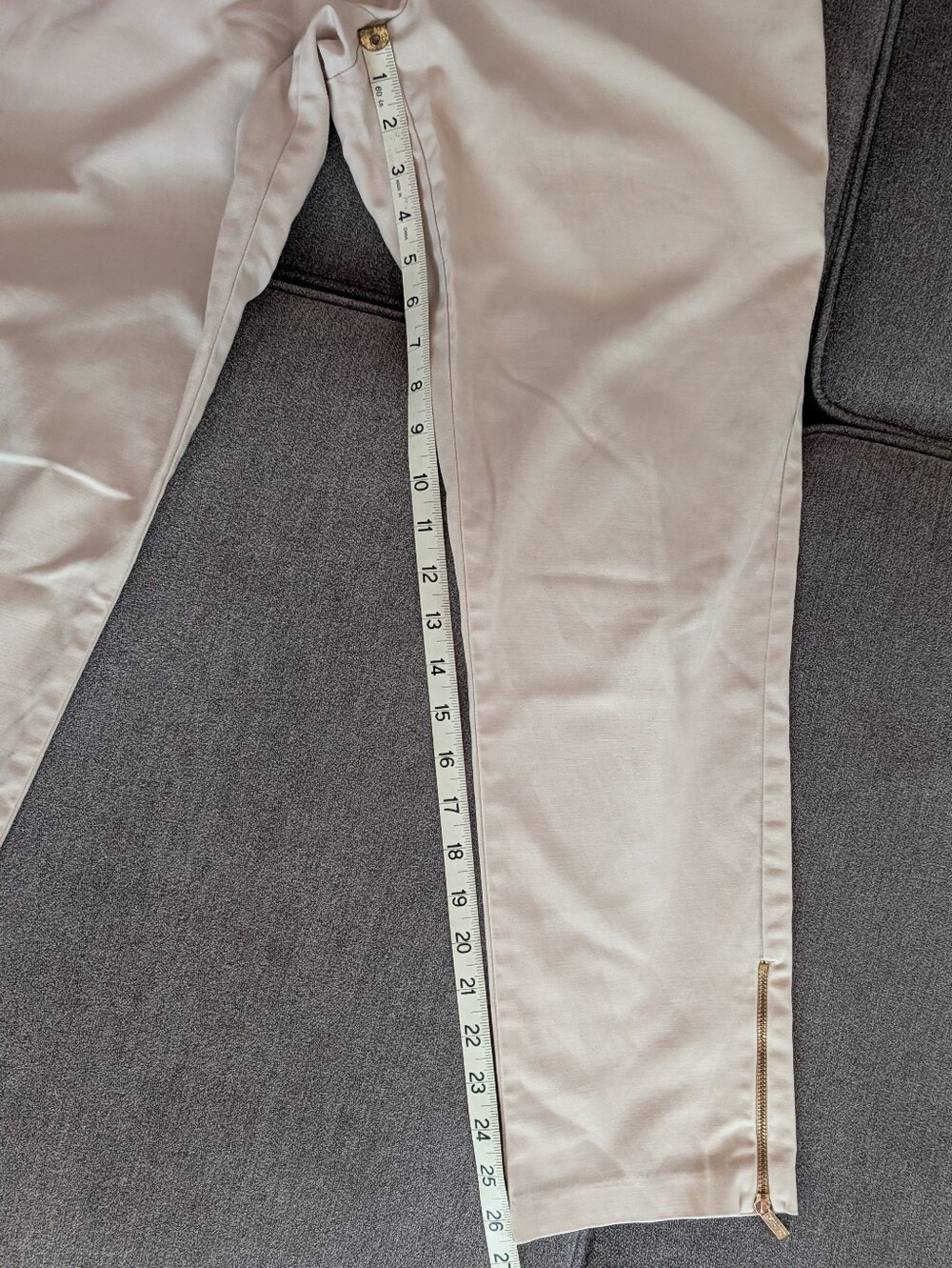 Calvin Klein Cropped Ankle Pants in Light Beige - Picture 10 of 10